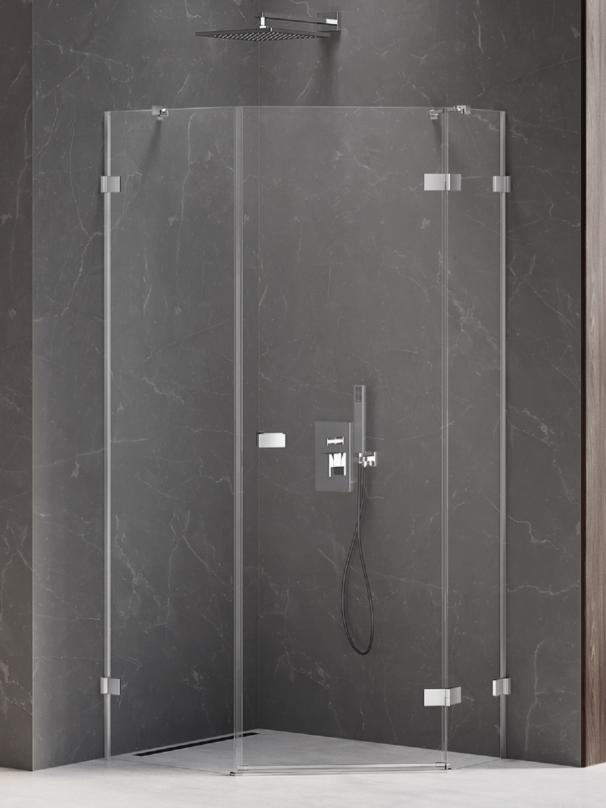 New Trendy Avexa zuhanykabin 100x80 cm króm fényes/átlátszó üveg EXK-3892