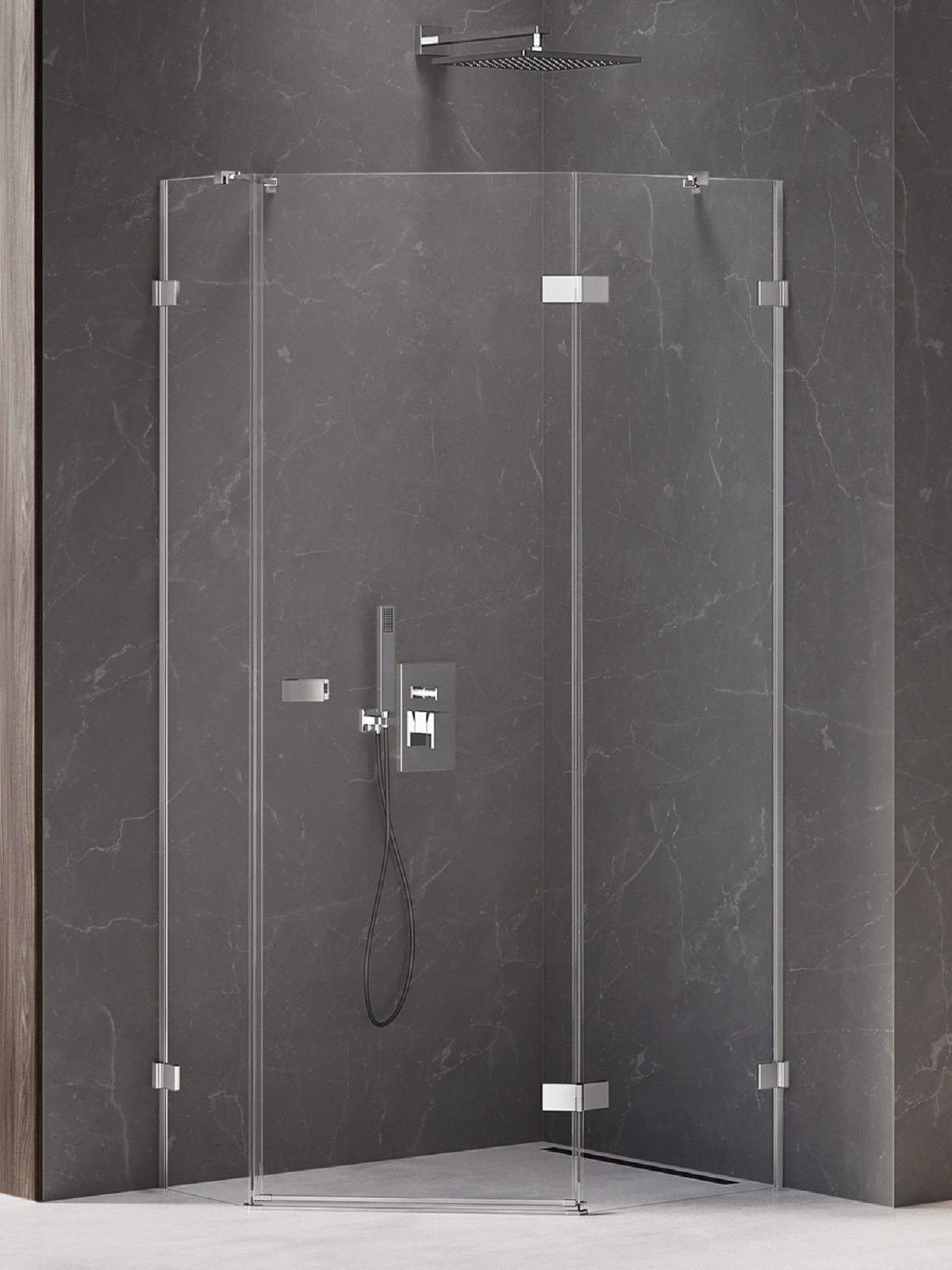 New Trendy Avexa zuhanykabin 100x80 cm króm fényes/átlátszó üveg EXK-3894