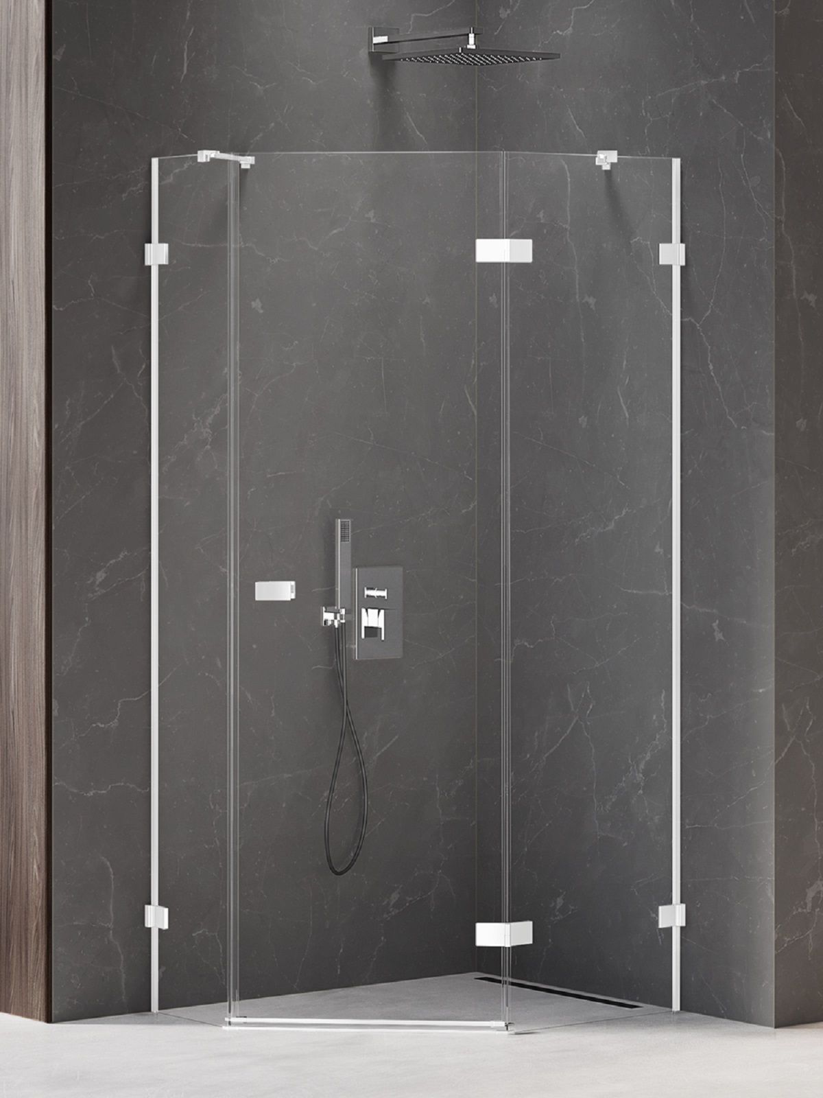New Trendy Avexa White zuhanykabin 100x80 cm fehér matt/átlátszó üveg EXK-3869