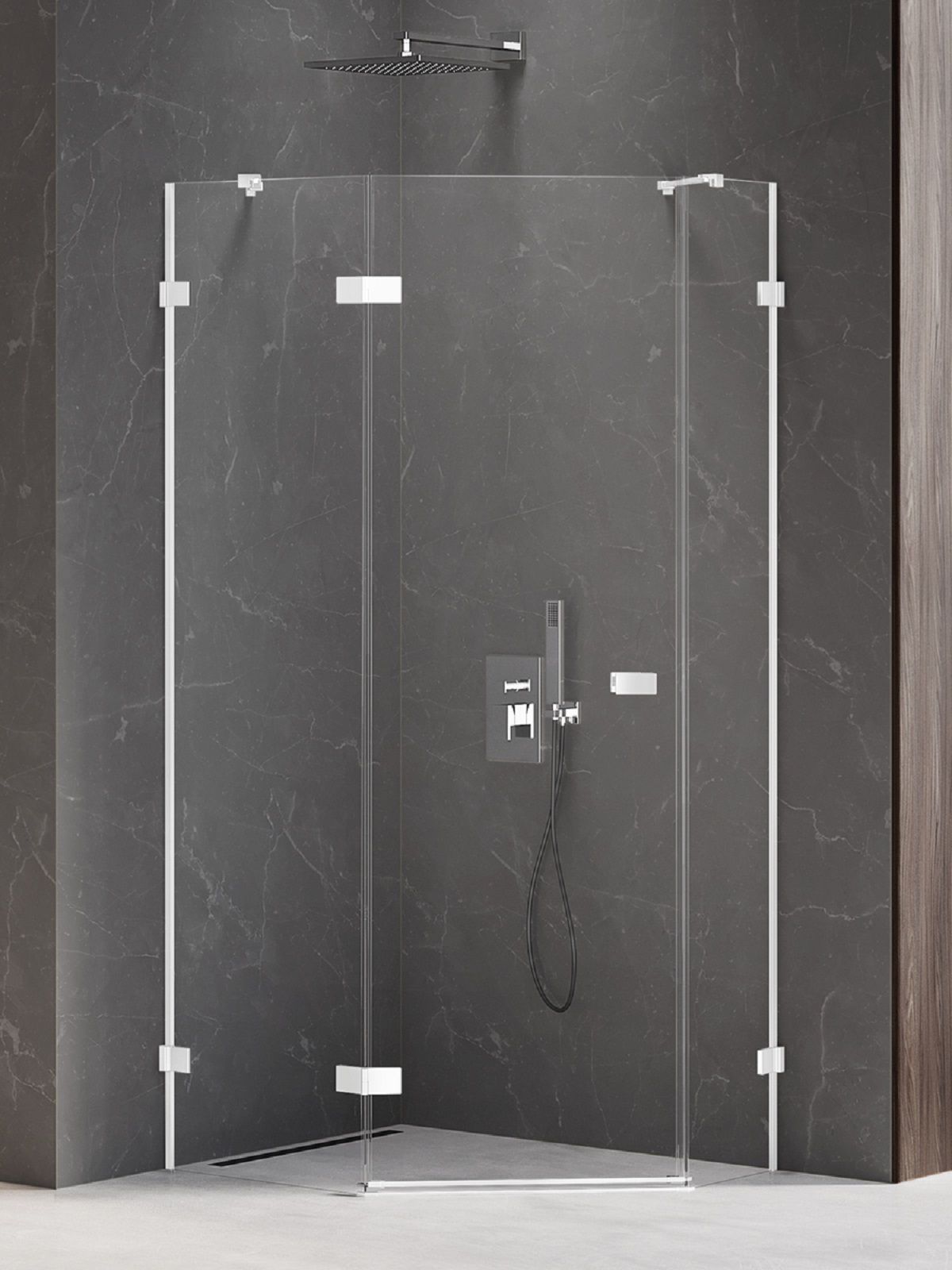 New Trendy Avexa White zuhanykabin 100x80 cm fehér matt/átlátszó üveg EXK-3871