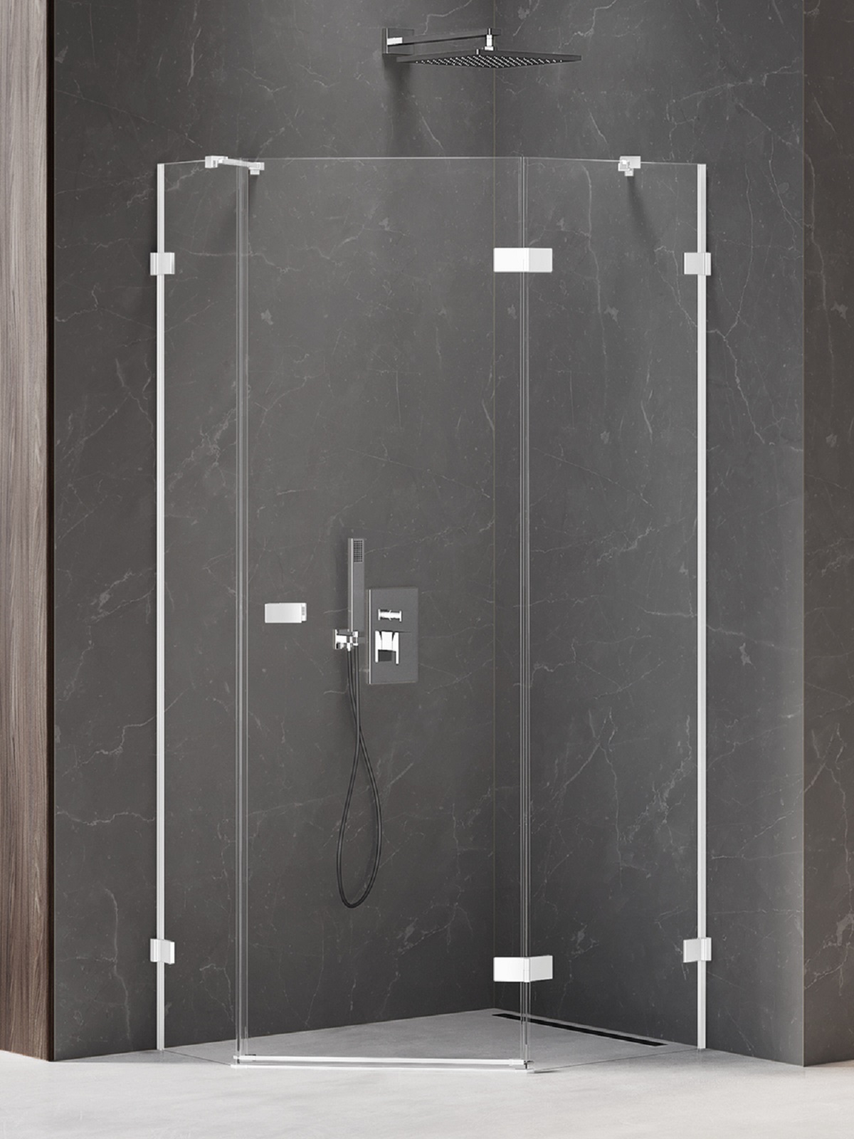 New Trendy Avexa White zuhanykabin 100x80 cm fehér matt/átlátszó üveg EXK-3872