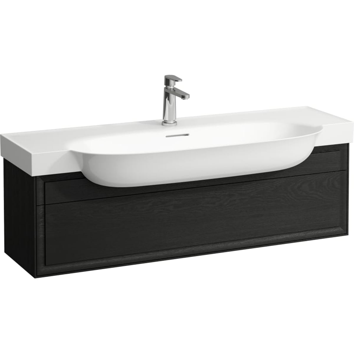 Laufen The New Classic szekrény 117.5x31.5x34.5 cm mosdókagyló alá akasztható fekete-tölgy H4060510856281