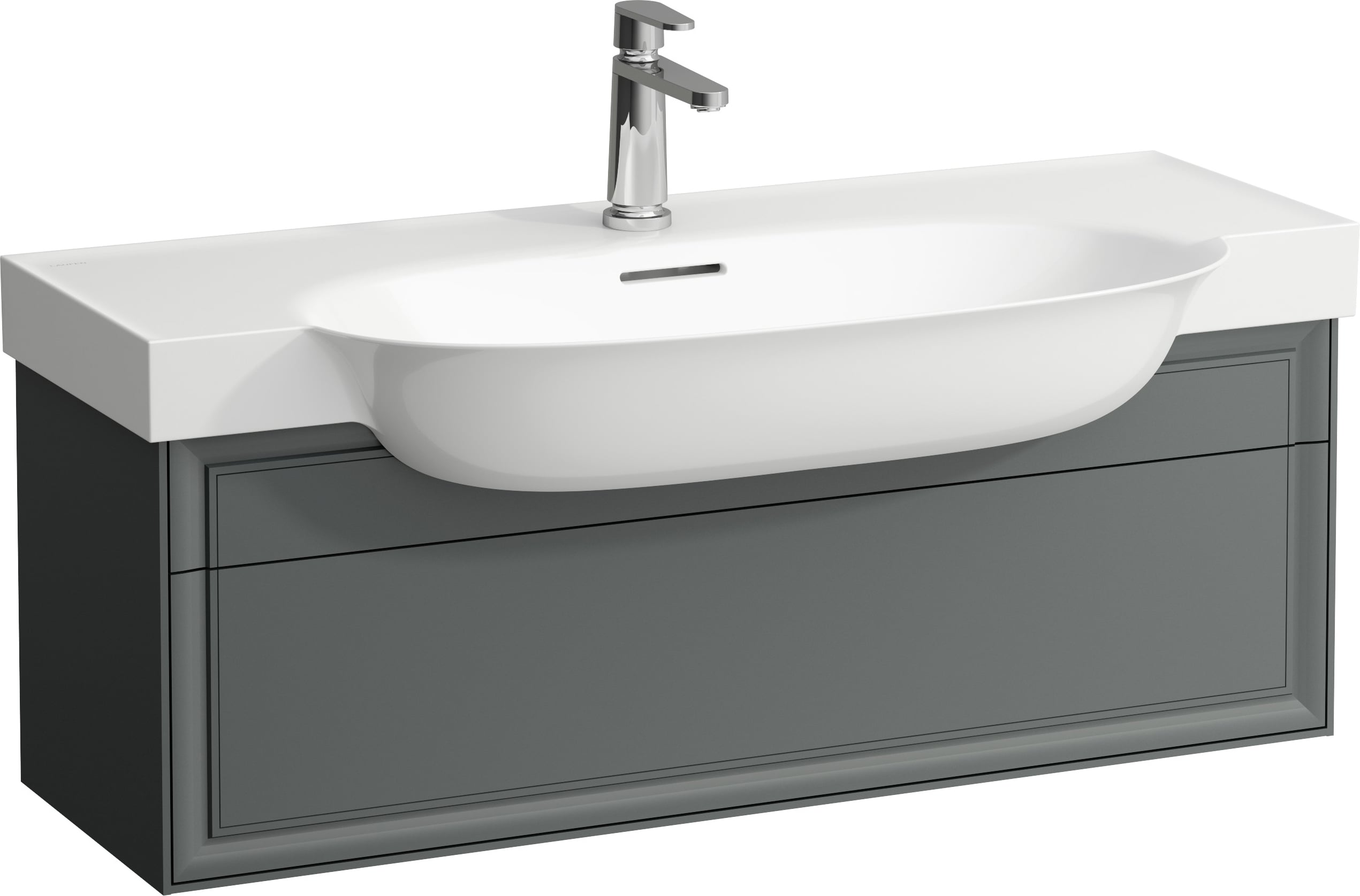 Laufen The New Classic szekrény 97.6x31.6x34.4 cm mosdókagyló alá akasztható szürke H4060910856271