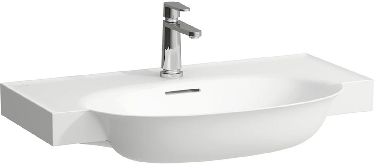 Laufen The New Classic mosdótál 80x48 cm félkör alakú klasszikus-beépíthető fehér H8138554001041