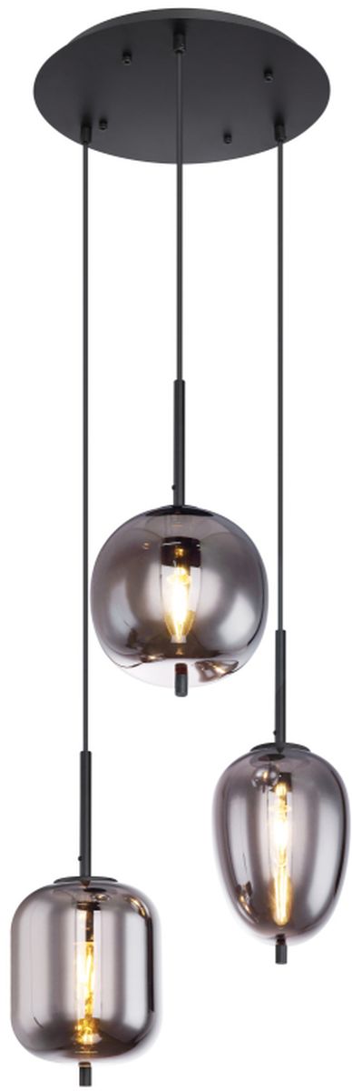 Globo Lighting Blacky függőlámpa 1x40 W fekete-füst színű 15345-3