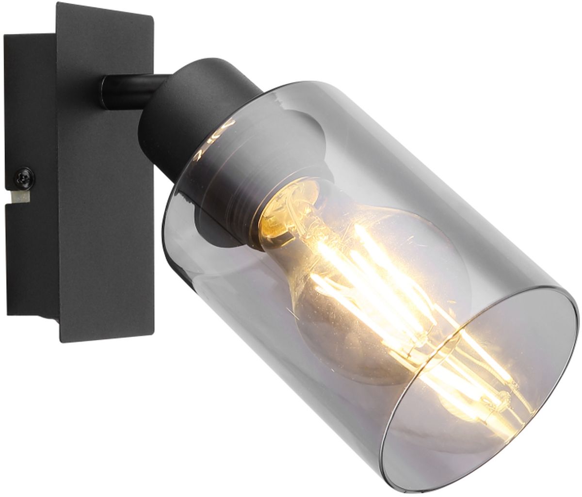 Globo Lighting Hadera oldalfali lámpa 1x15 W fekete-füst színű 15465-1