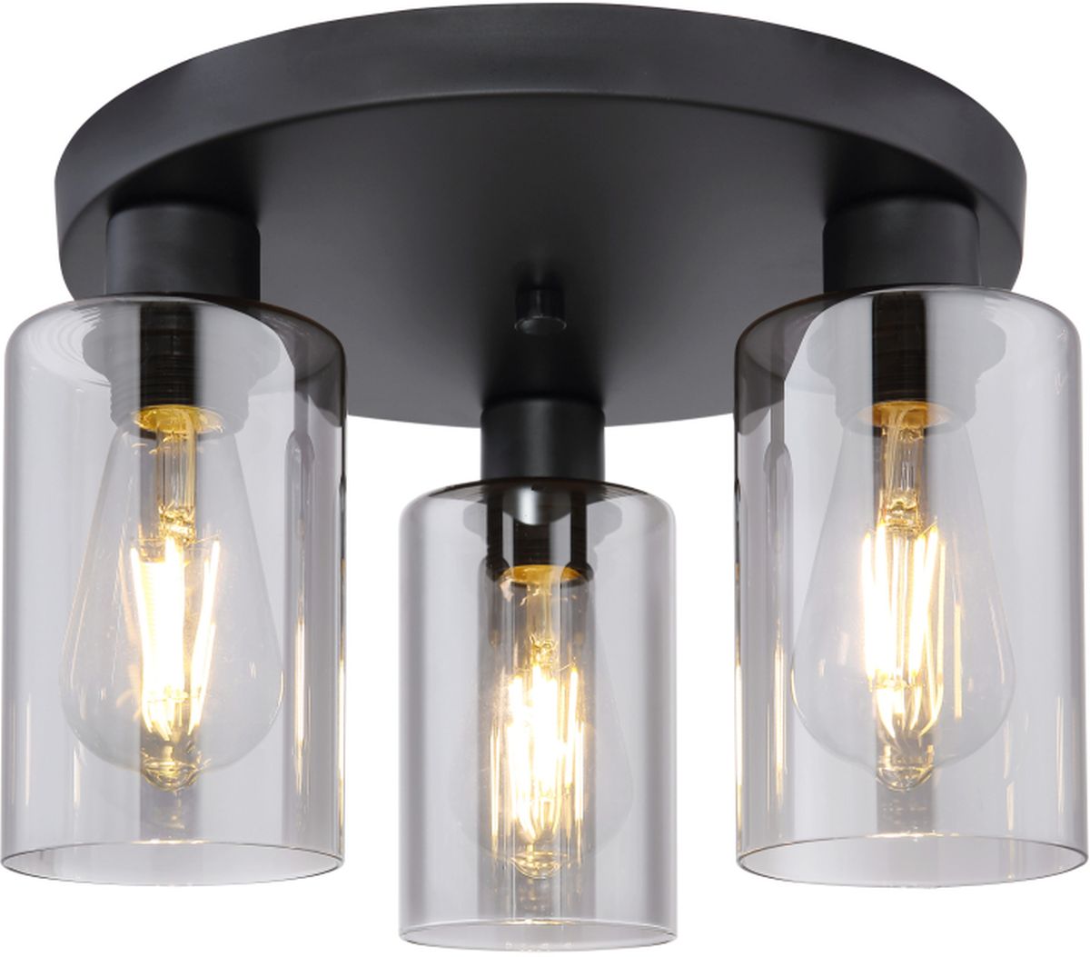 Globo Lighting Hadera mennyezeti lámpa 3x60 W fekete-füst színű 15465-3D