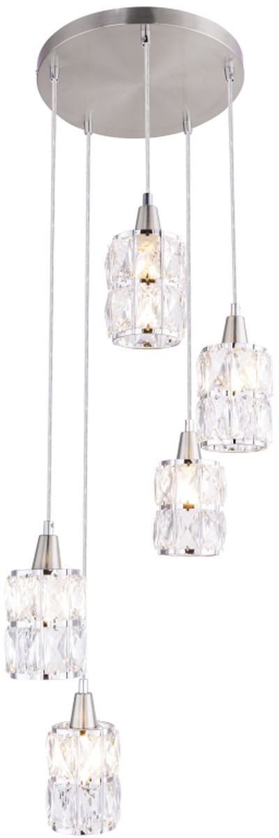 Globo Lighting Erica függőlámpa 5x40 W króm-kristály 15760-5