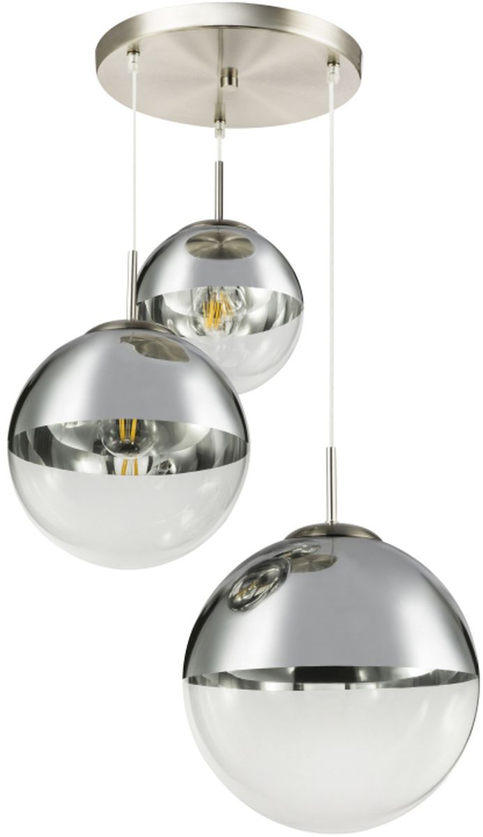 Globo Lighting Varus függőlámpa 3x40 W króm-átlátszó 15851-3