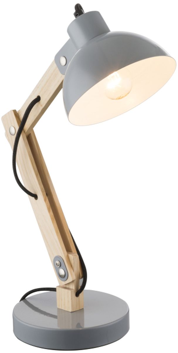 Globo Lighting Tongariro asztali lámpa 1x40 W szürke-fa 21503