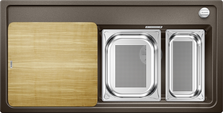 Blanco Zenar XL 6 Steamer SystemPlus gránit mosogató 100x51 cm barna 524065