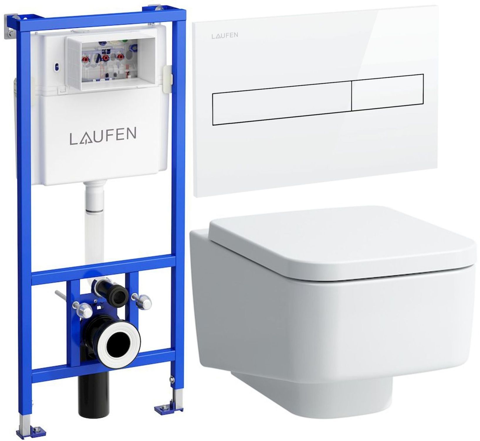 Készlet WC csésze Laufen Pro S H8209620000001, beépíthető keret Laufen Lis H8946600000001, H8919610000001, H8956610000001