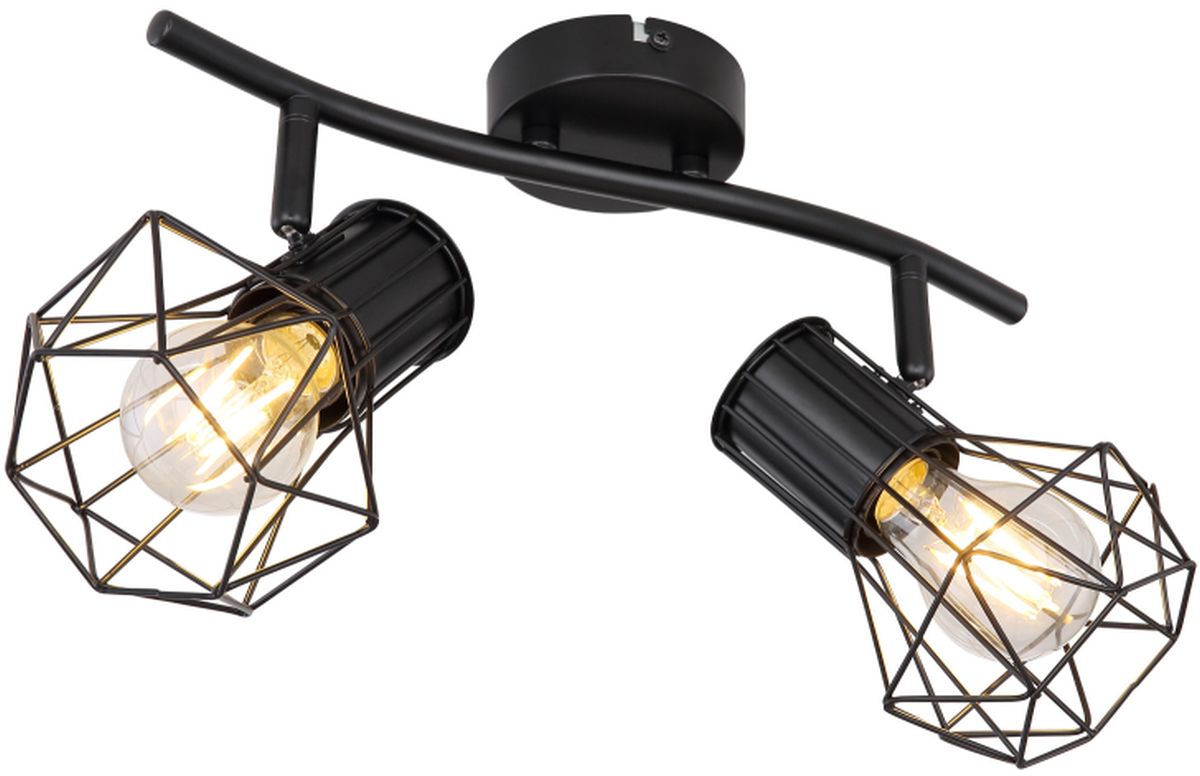 Globo Lighting Priska mennyezeti lámpa 2x40 W fekete 54017-2