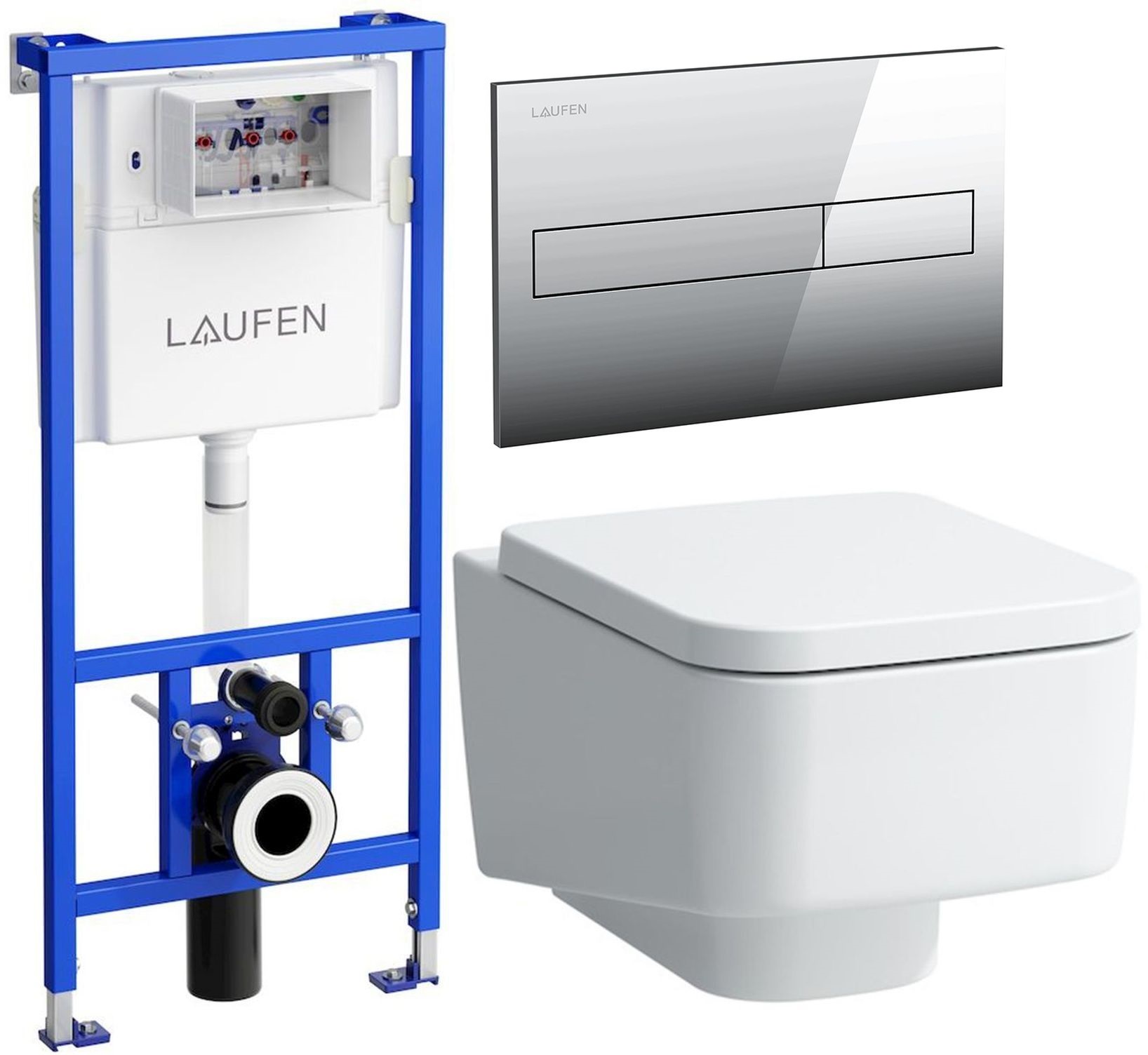 Készlet WC csésze Laufen Pro S H8209620000001, beépíthető keret Laufen Lis H8946600000001, H8919610000001, H8956610040001