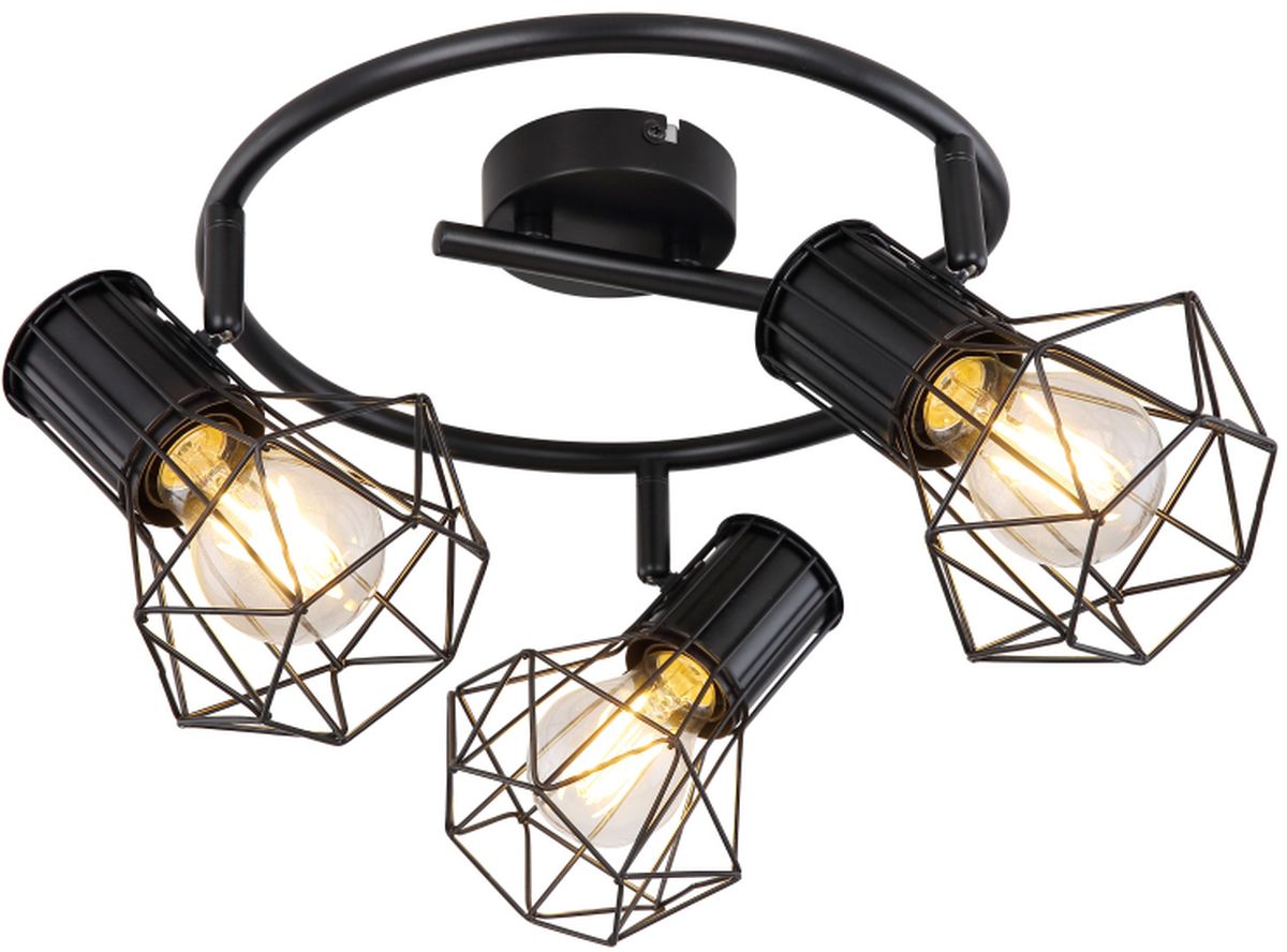 Globo Lighting Priska mennyezeti lámpa 3x40 W fekete 54017-3