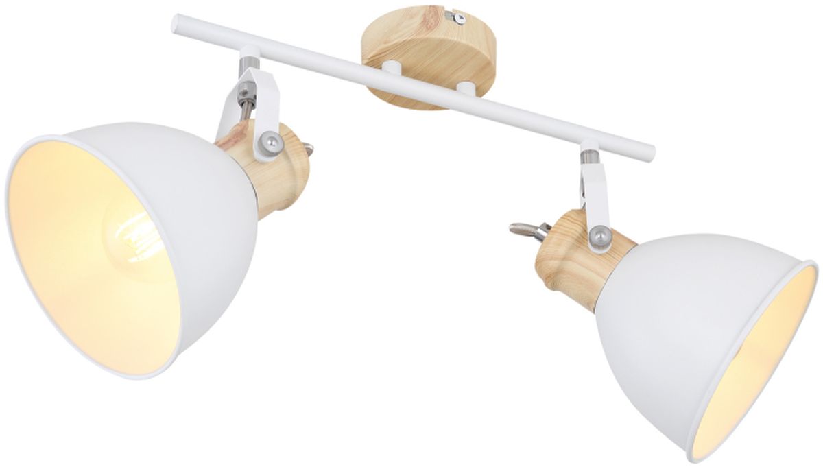 Globo Lighting Wiho mennyezeti lámpa 2x40 W fehér-fa 54018-2