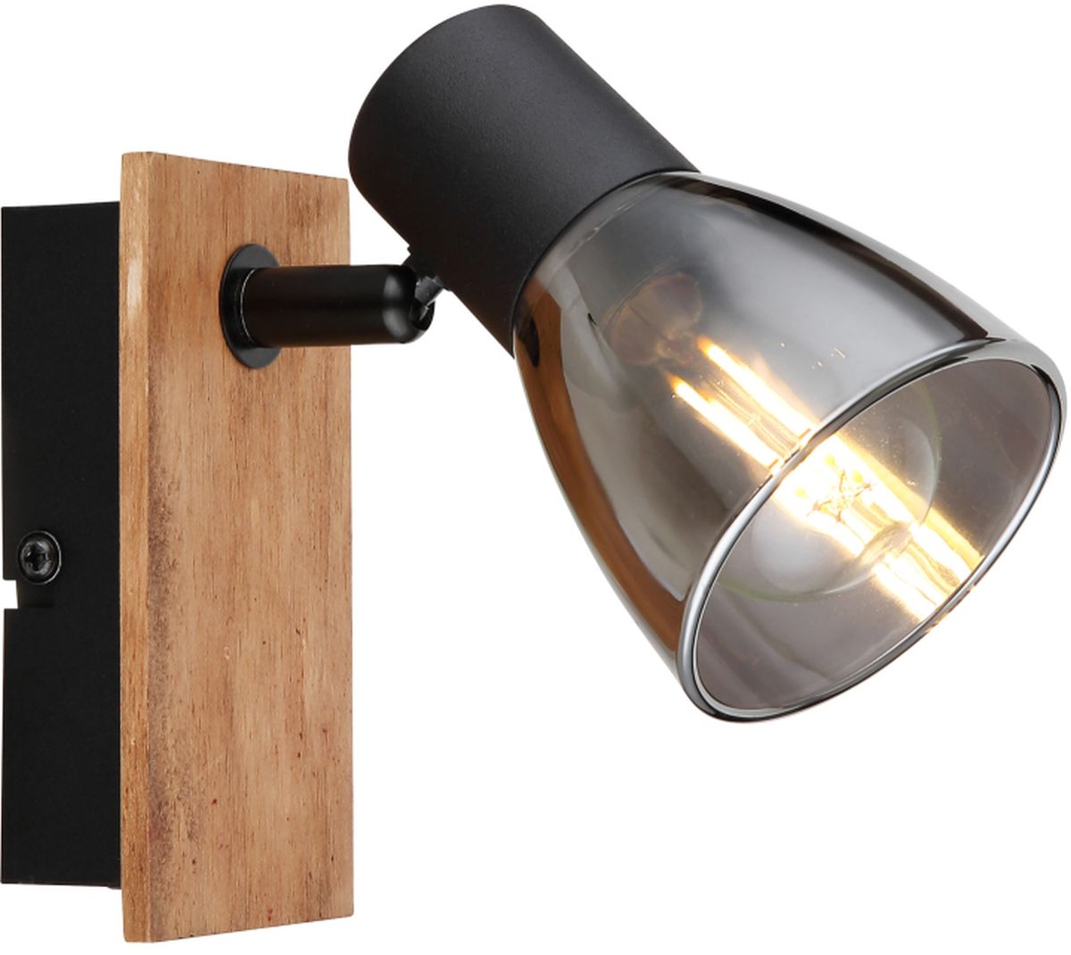Globo Lighting Claude oldalfali lámpa 1x40 W fekete-füst színű -fa 54307-1W