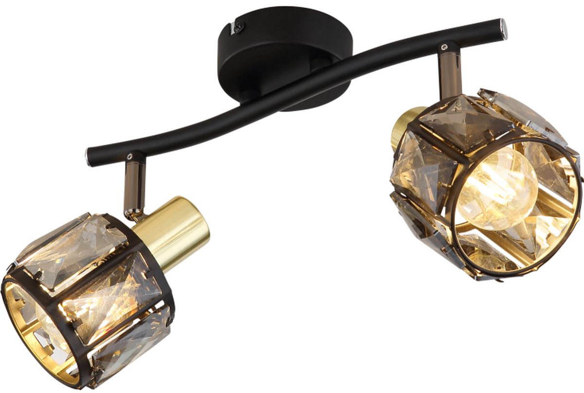 Globo Lighting Indiana mennyezeti lámpa 2x40 W fekete-füst színű -arany 54357-2B