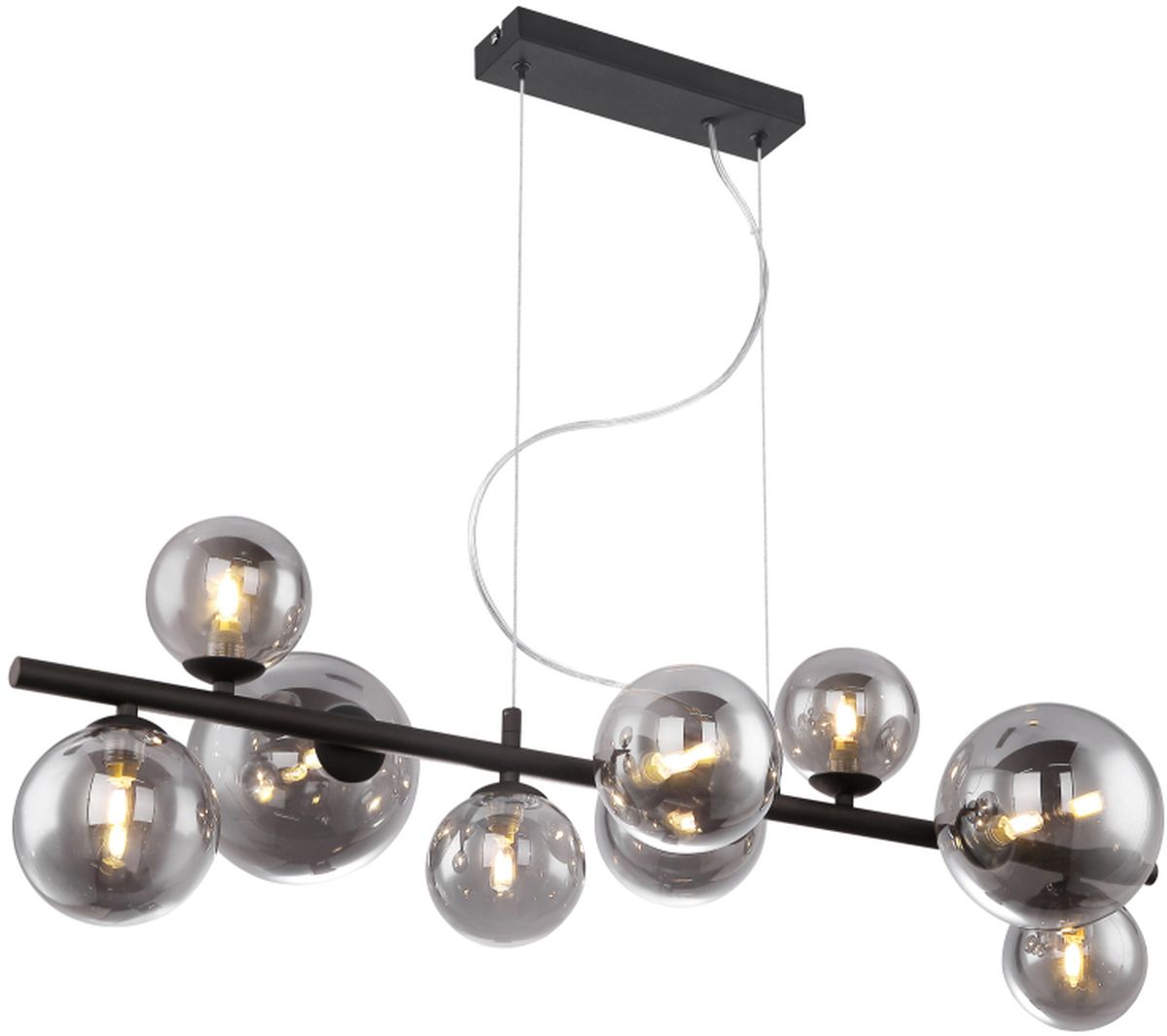 Globo Lighting Riha függőlámpa x3.5 W fekete-füst színű 56133-9H