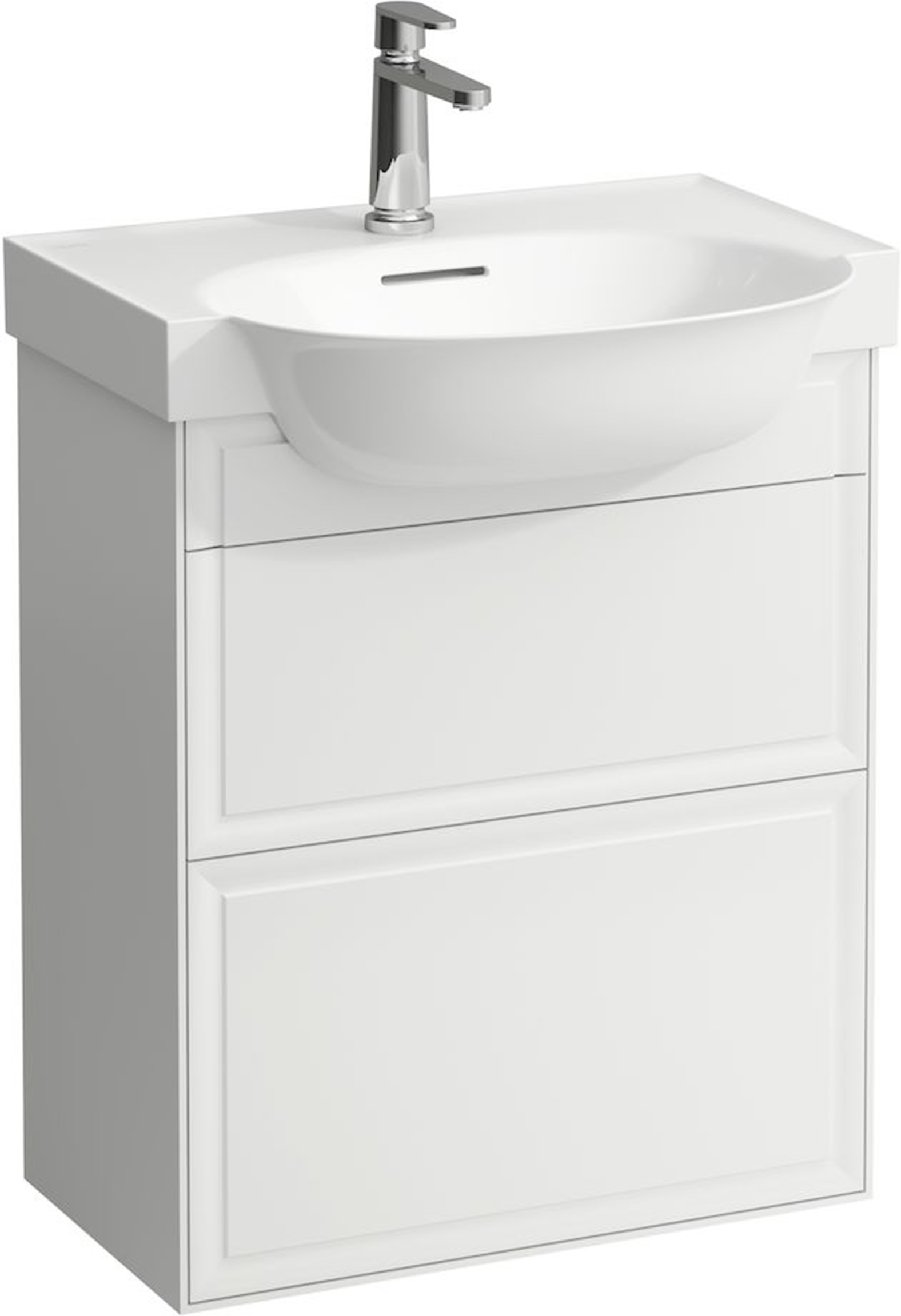 Laufen The New Classic szekrény 57.6x31.6x67.7 cm mosdókagyló alá akasztható fehér H4060320856311