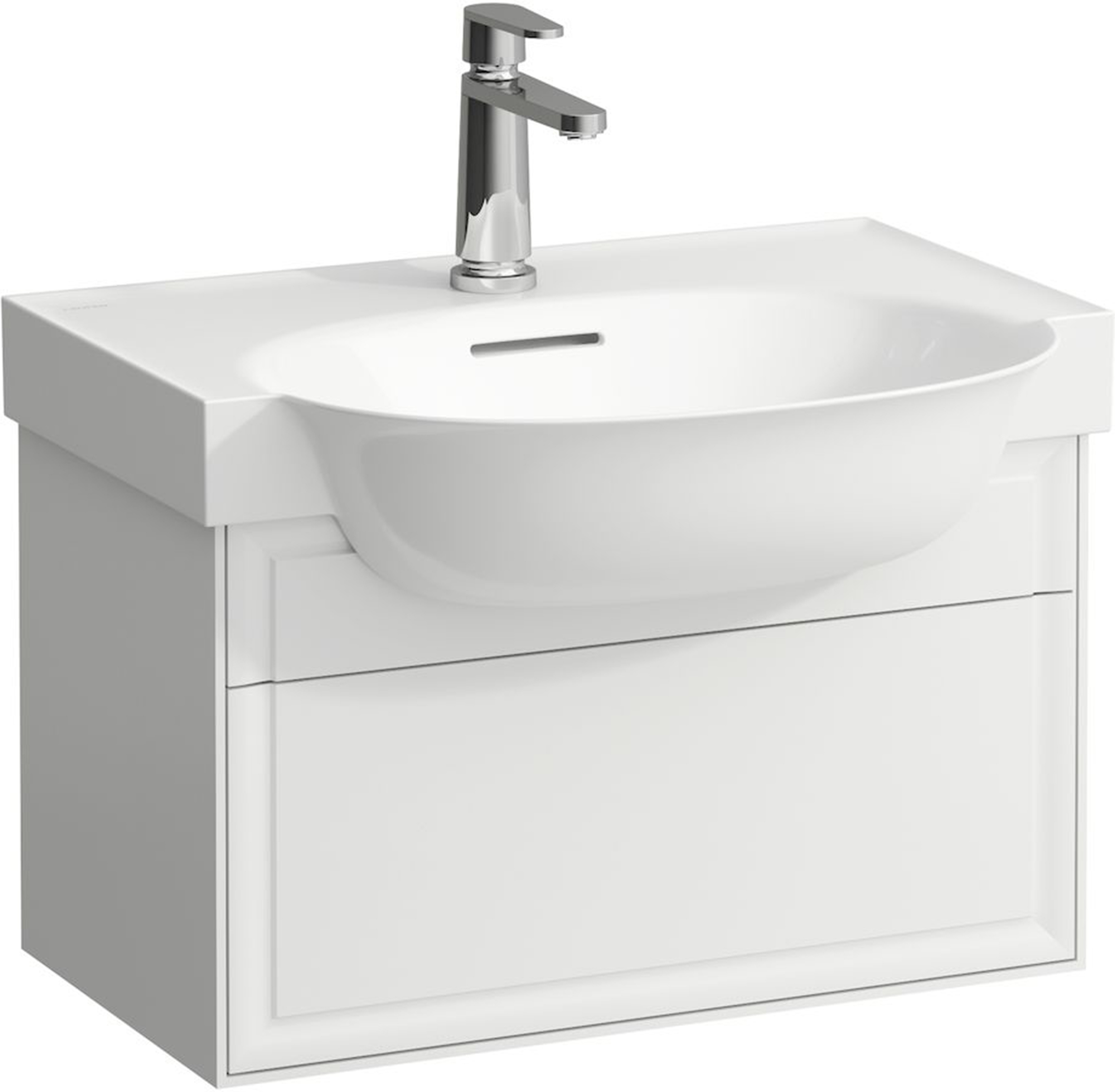 Laufen The New Classic szekrény 57.6x31.6x34.4 cm mosdókagyló alá akasztható fehér H4060310856311