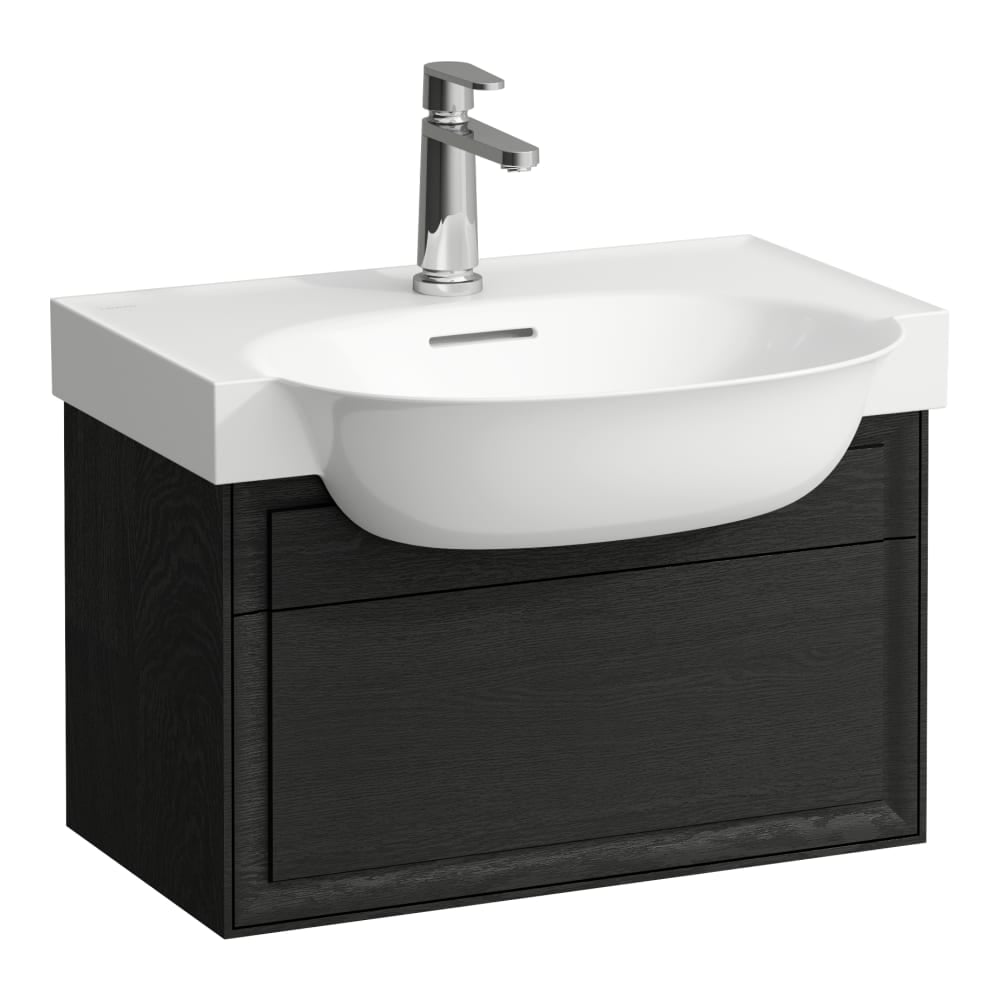 Laufen The New Classic szekrény 57.7x31.6x34.4 cm mosdókagyló alá akasztható fekete-tölgy H4060310856281