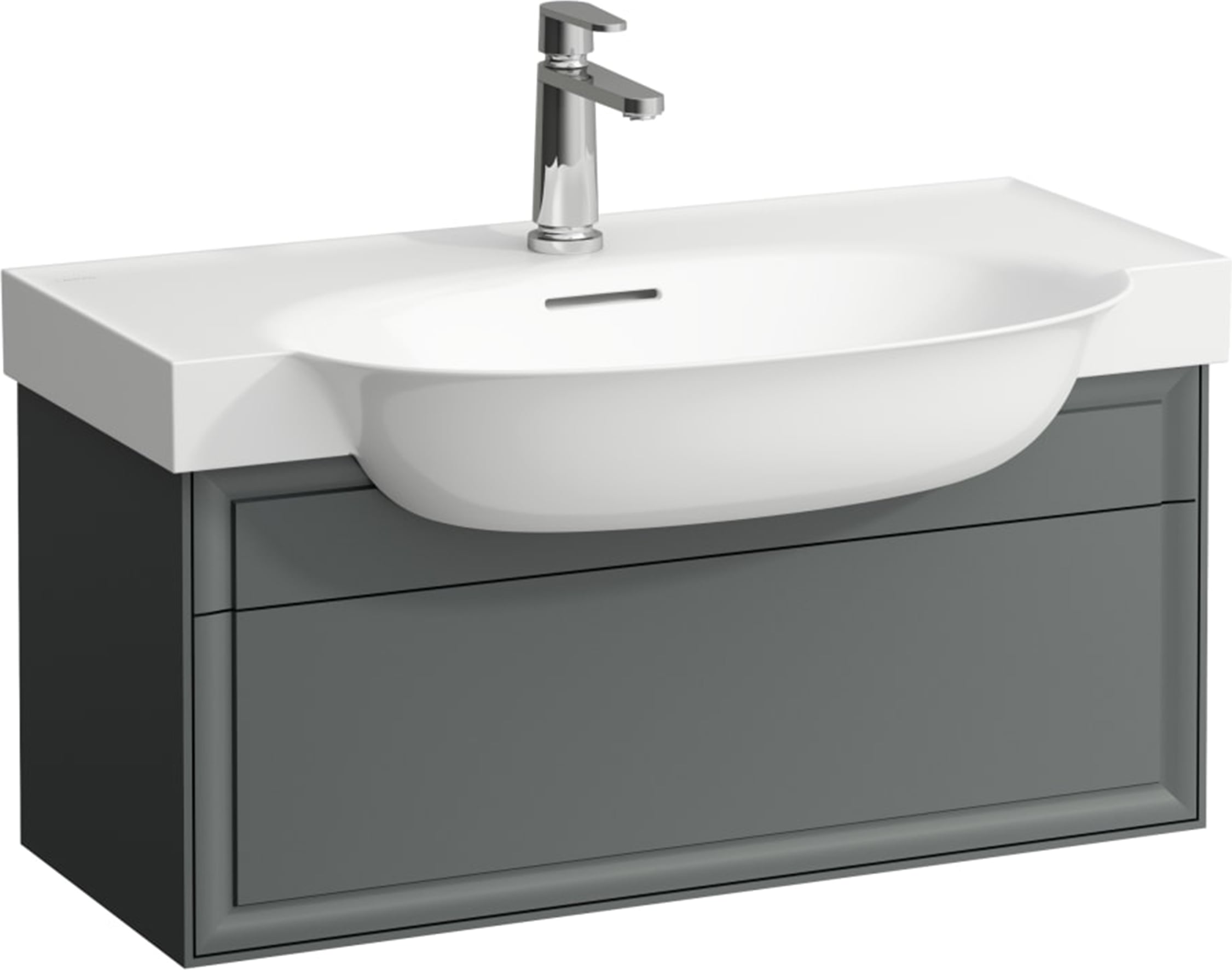 Laufen The New Classic szekrény 77.7x31.6x34.4 cm mosdókagyló alá akasztható szürke H4060410856271