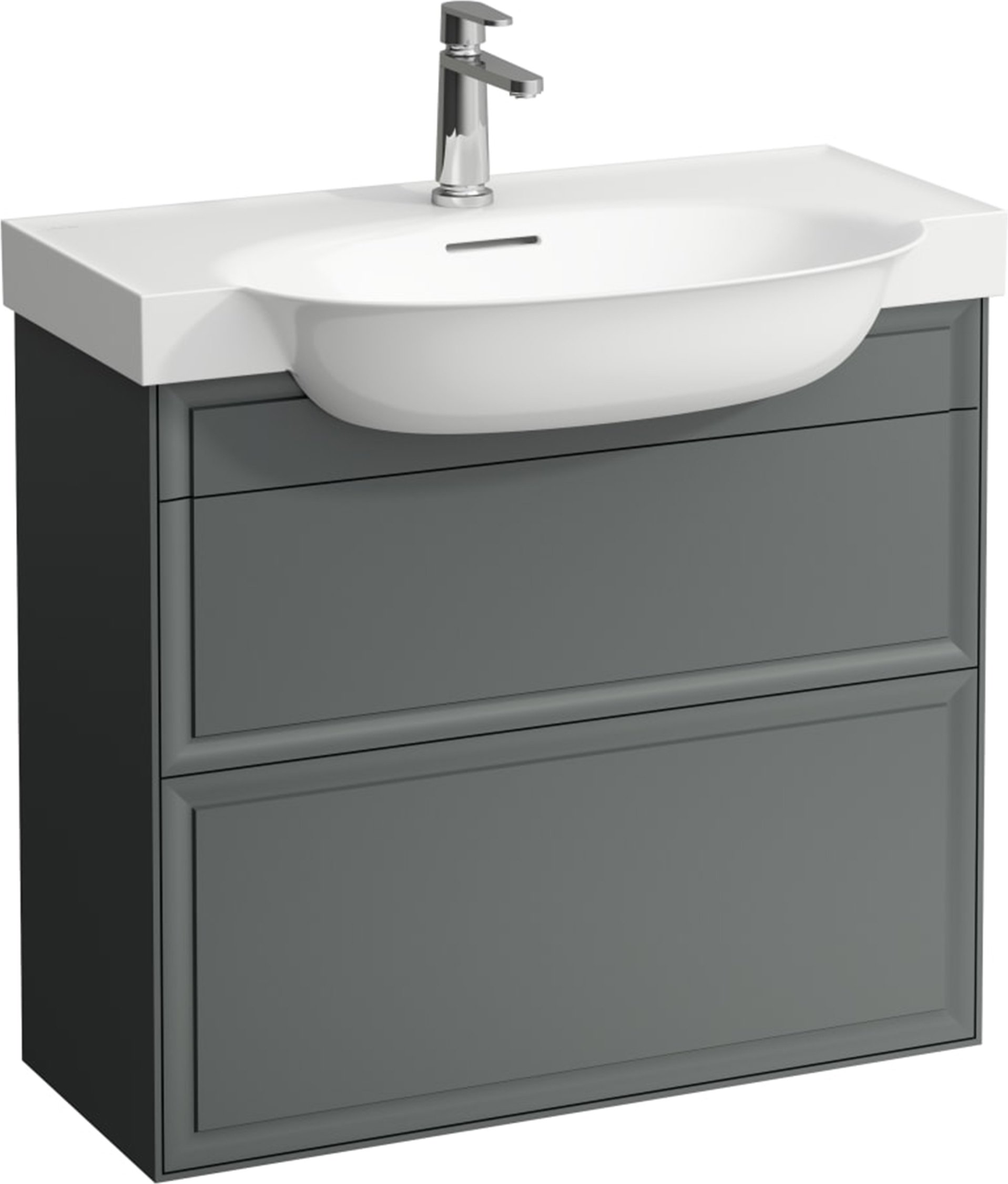 Laufen The New Classic szekrény 77.6x31.6x67.7 cm Függesztett, mosdó alatti szürke H4060420856271