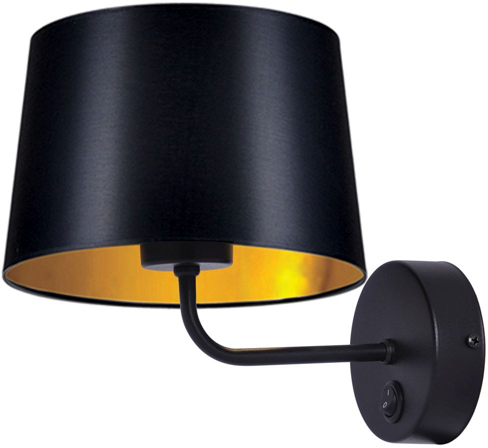 Kaja Remi Gold oldalfali lámpa 1x40 W fekete-arany K-4356