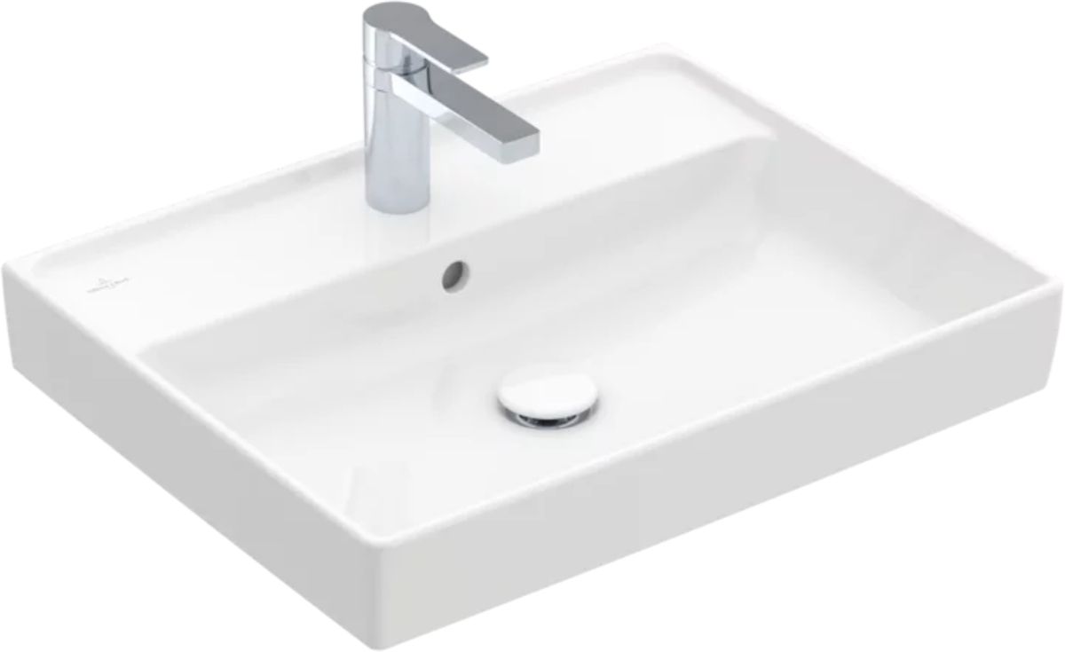 Villeroy & Boch Collaro mosdótál 60x47 cm négyszögletes klasszikus-beépíthető fehér 4A336GR1