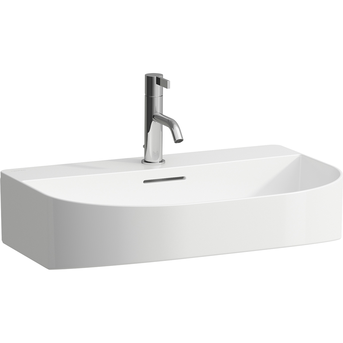 Laufen Sonar mosdótál 60x42 cm félkör alakú klasszikus-beépíthető fehér H8163427571041