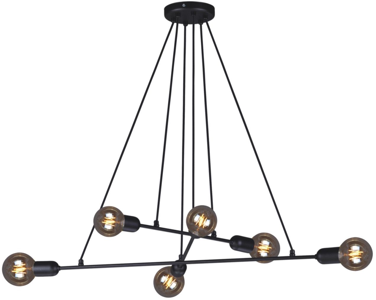 Kaja Sitya Black függőlámpa 6x60 W fekete K-4381