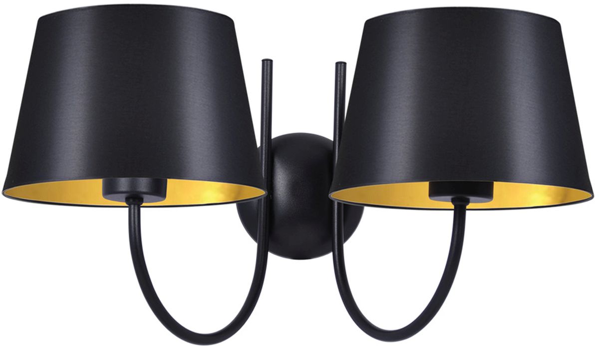 Kaja Sasto oldalfali lámpa 2x40 W fekete-arany K-4338