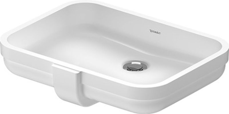 Duravit Soleil by Starck mosdótál 52.5x40.5 cm négyszögletes alulról beépíthető fehér 0397490060