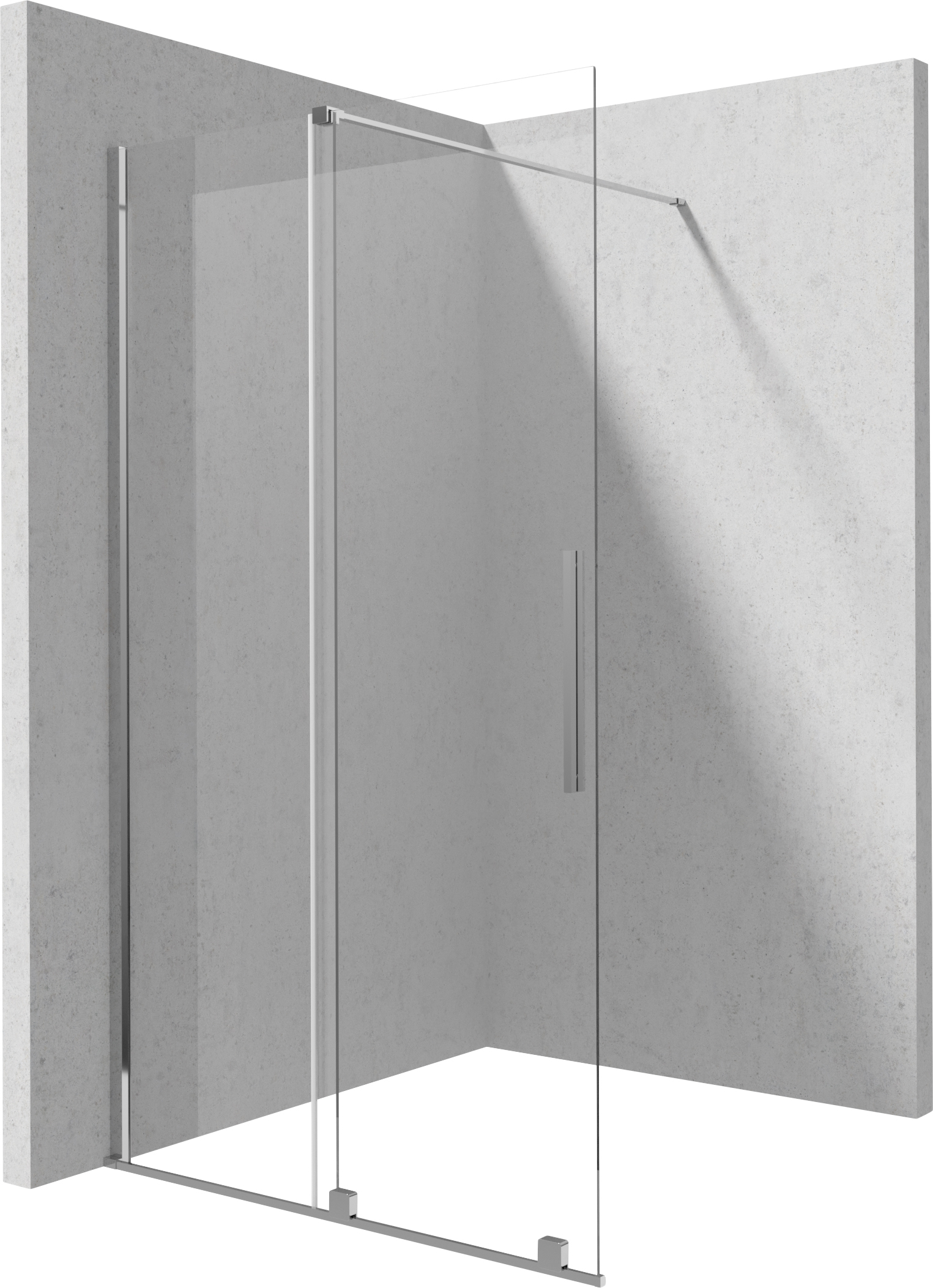 Deante Prizma zuhanykabin fal walk-in 120 cm króm fényes/átlátszó üveg KTJ_032R