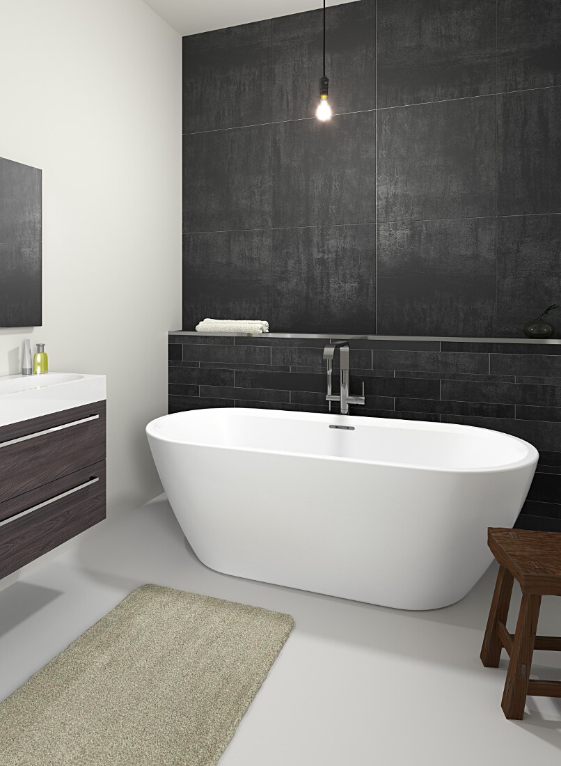 Riho Inspire térben álló kád 180x80 cm ovális fehér B085004105