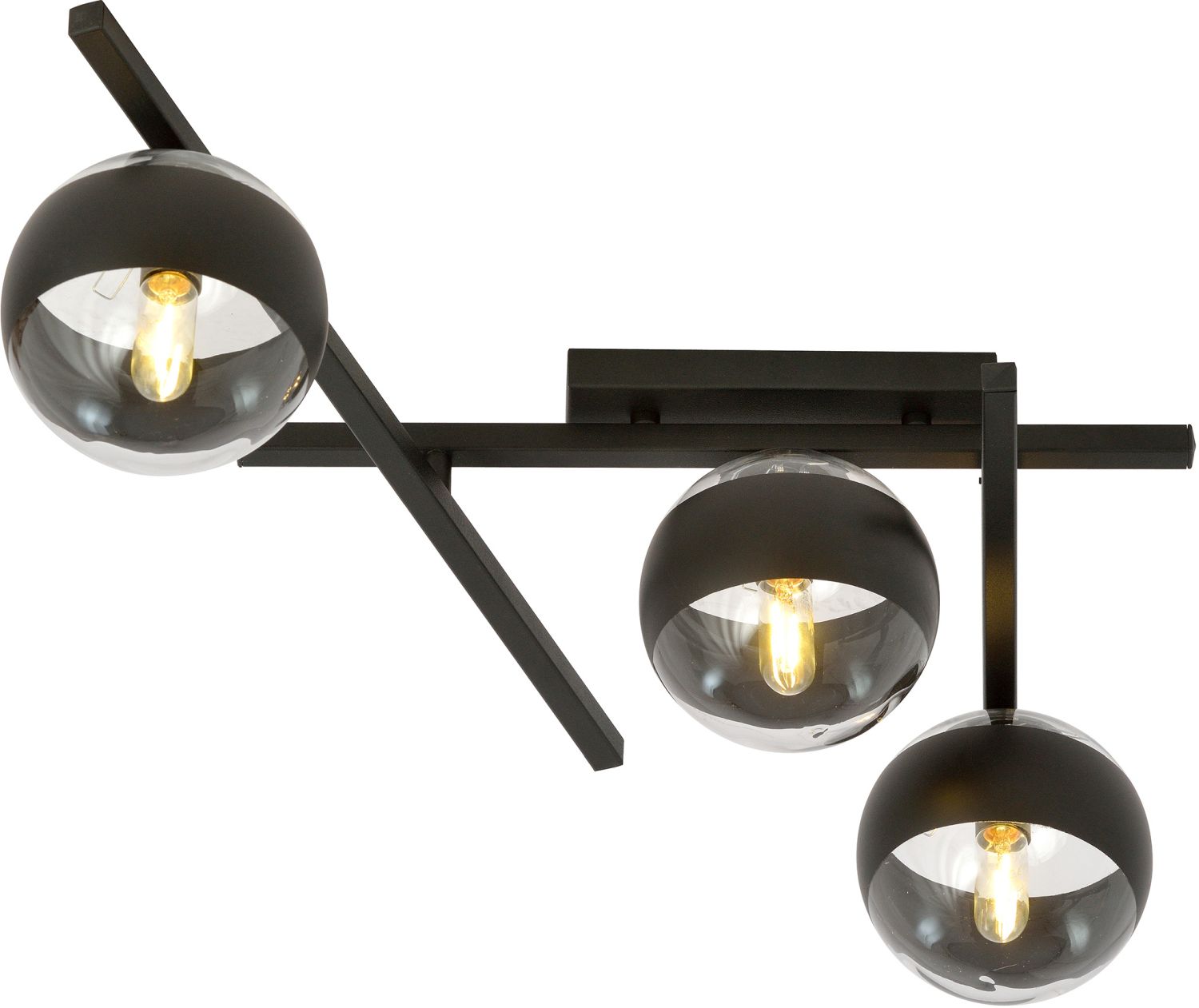 Emibig Smart Stripe mennyezeti lámpa 3x10 W fekete-átlátszó 1105/3