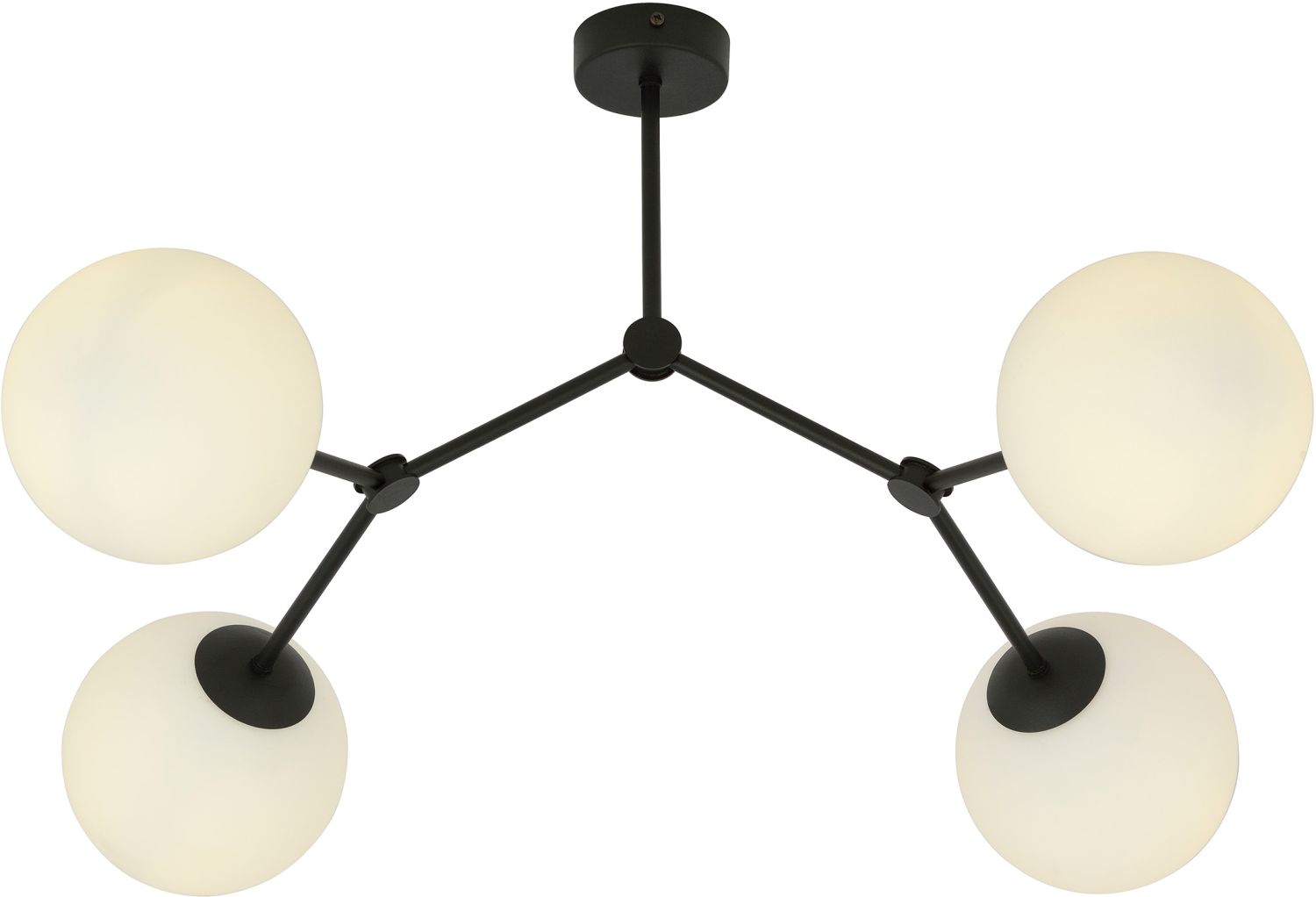 Emibig Space mennyezeti lámpa 4x10 W fekete-opál 1133/4