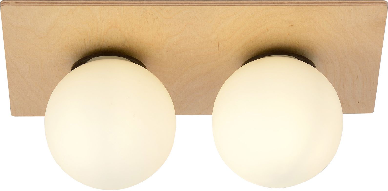 Emibig Kenzo mennyezeti lámpa 2x40 W fa -opál 1142/2