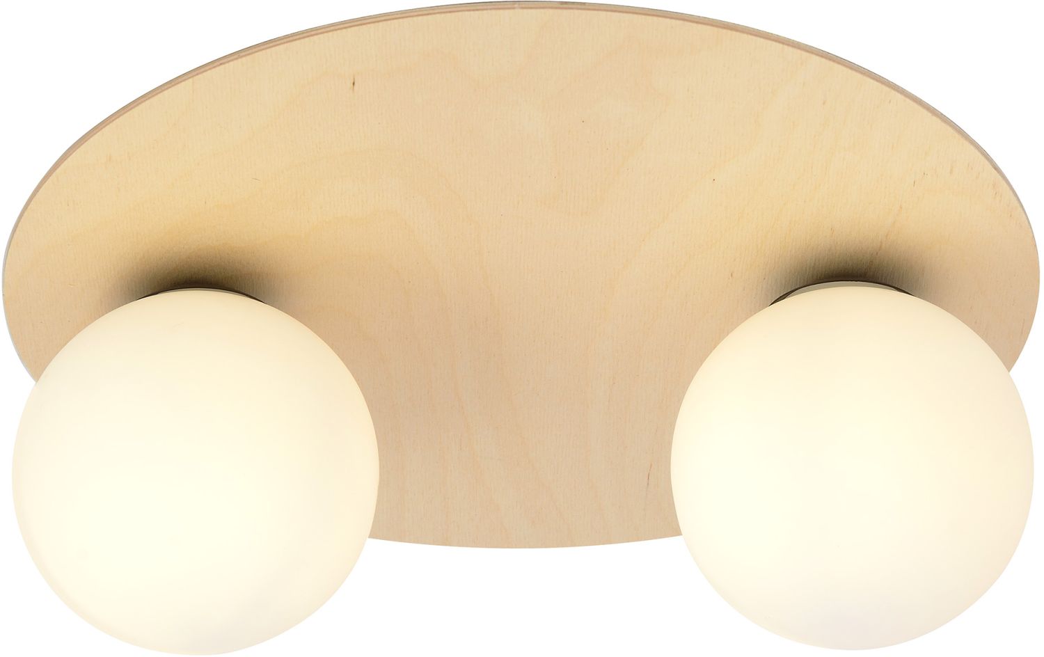 Emibig Kenzo mennyezeti lámpa 2x10 W fa -opál 1142/2B