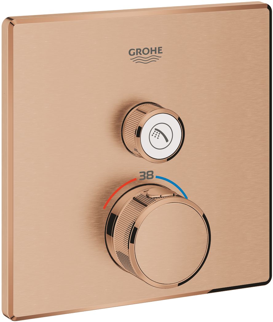 Grohe Grohtherm SmartControl zuhanycsaptelep süllyesztett z termosztáttal Brushed Warm Sunset 29123DL0
