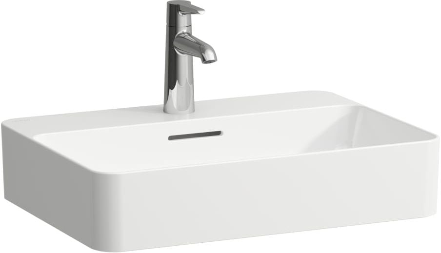 Laufen Val mosdótál 55x40 cm négyszögletes mosdótálak fehér fényes H8122844001041