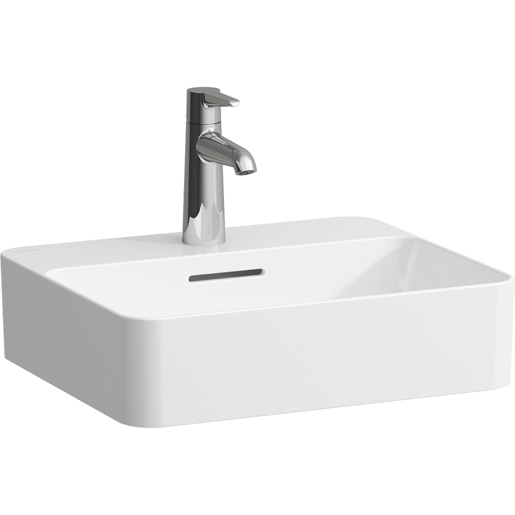 Laufen Val mosdótál 45x38 cm négyszögletes mosdótálak fehér matt H8122807571041