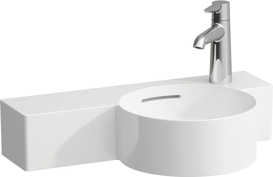 Laufen Val mosdótál 55x31.5 cm félkör alakú klasszikus fehér H8152844001061
