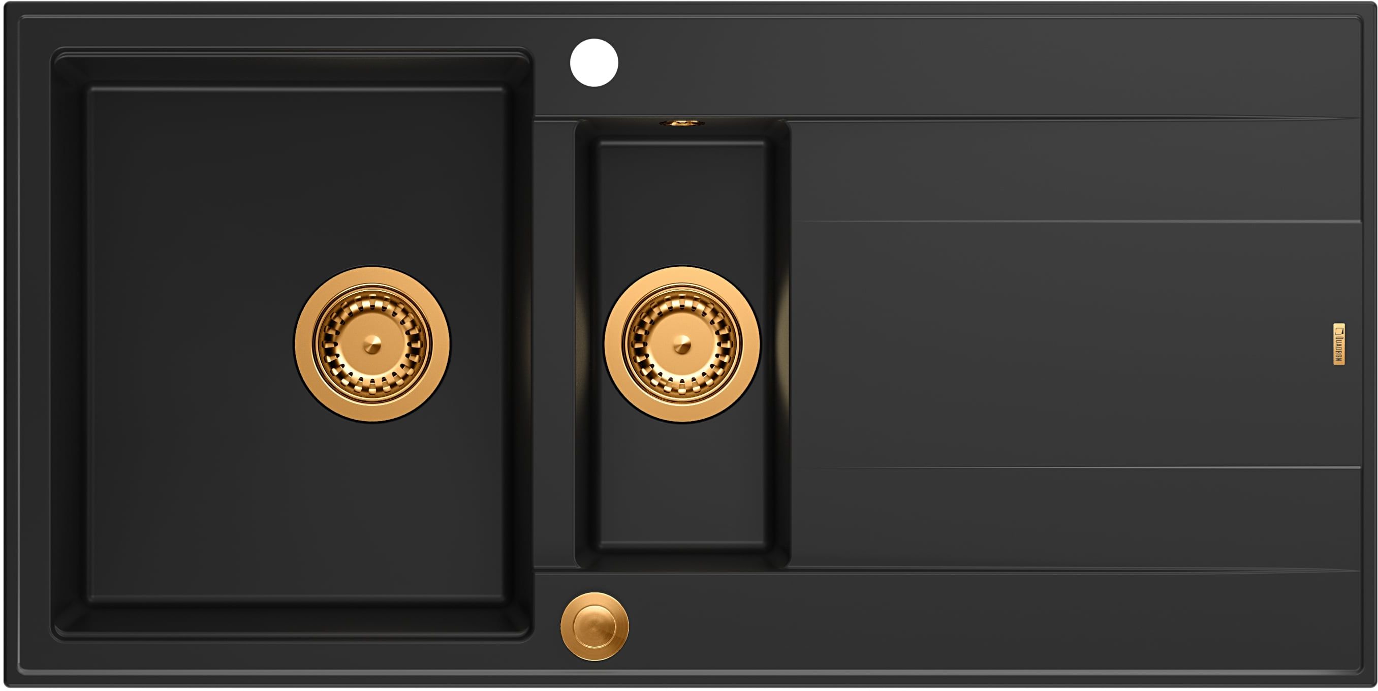 Quadron Evan graniteq mosogató 100x50 cm fekete HQE510050U7_PVDC1_P2O