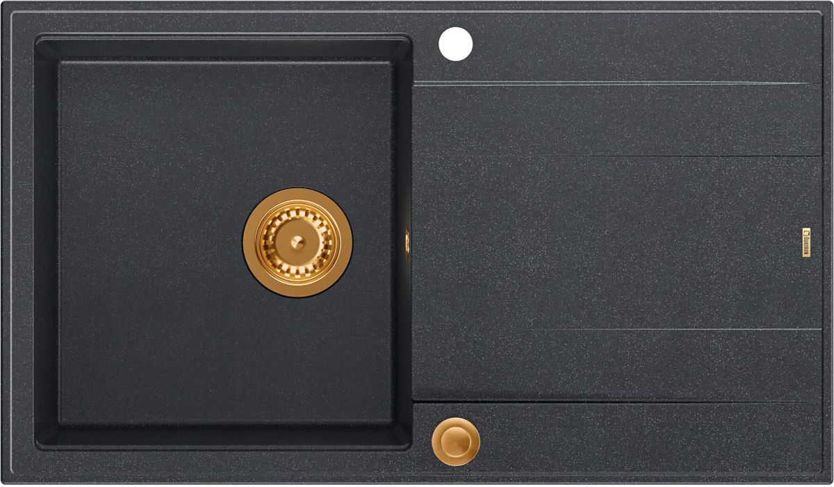 Quadron Evan graniteq mosogató 86x50 cm fekete HCQE8650U8_PVDC1_P2O