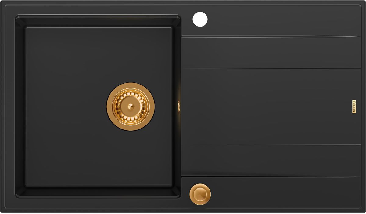 Quadron Evan graniteq mosogató 86x50 cm fekete HCQE8650U7_PVDC1_P2O