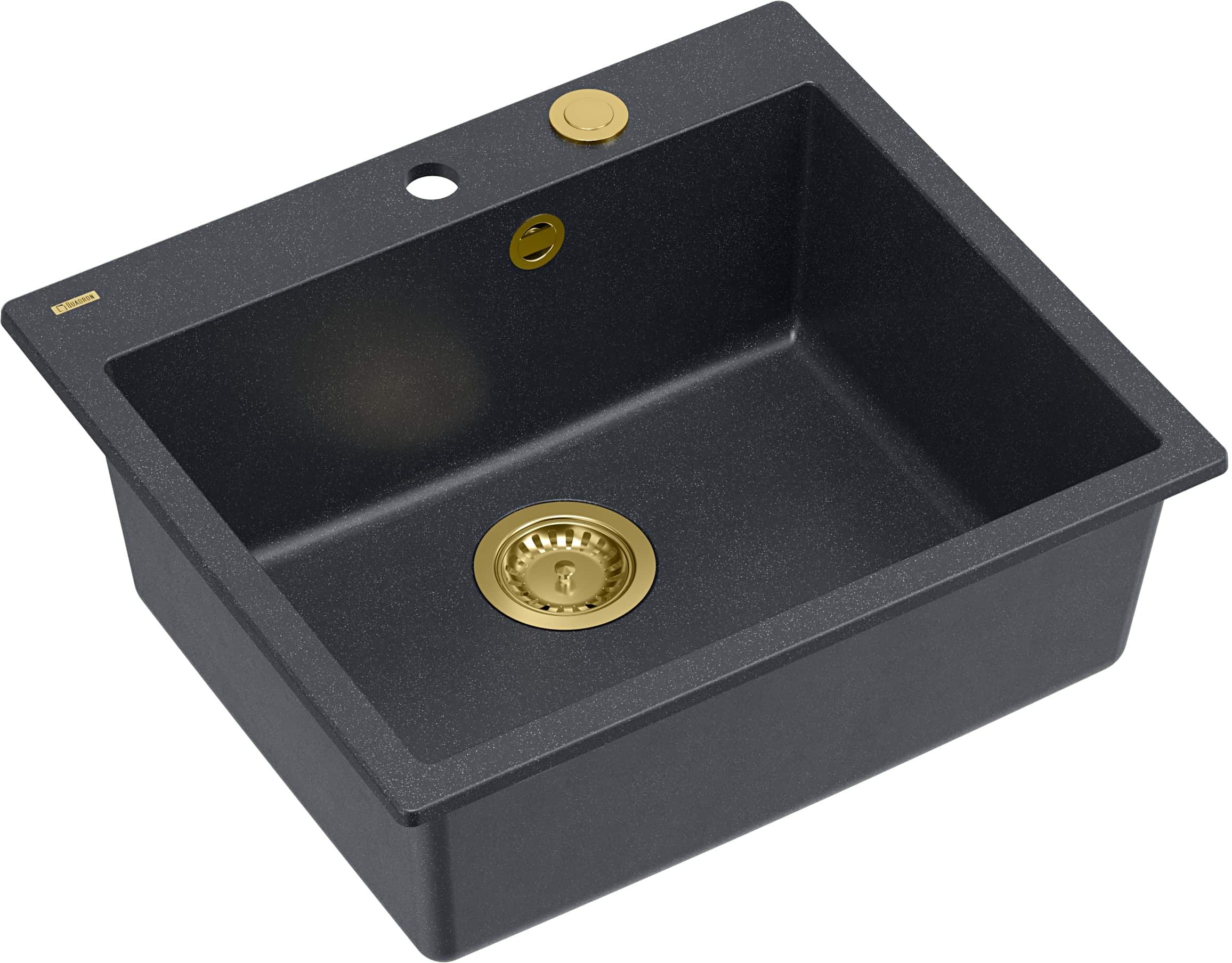 Quadron Morgan graniteq mosogató 57x50 cm fekete HB8304U8-G1_P2O