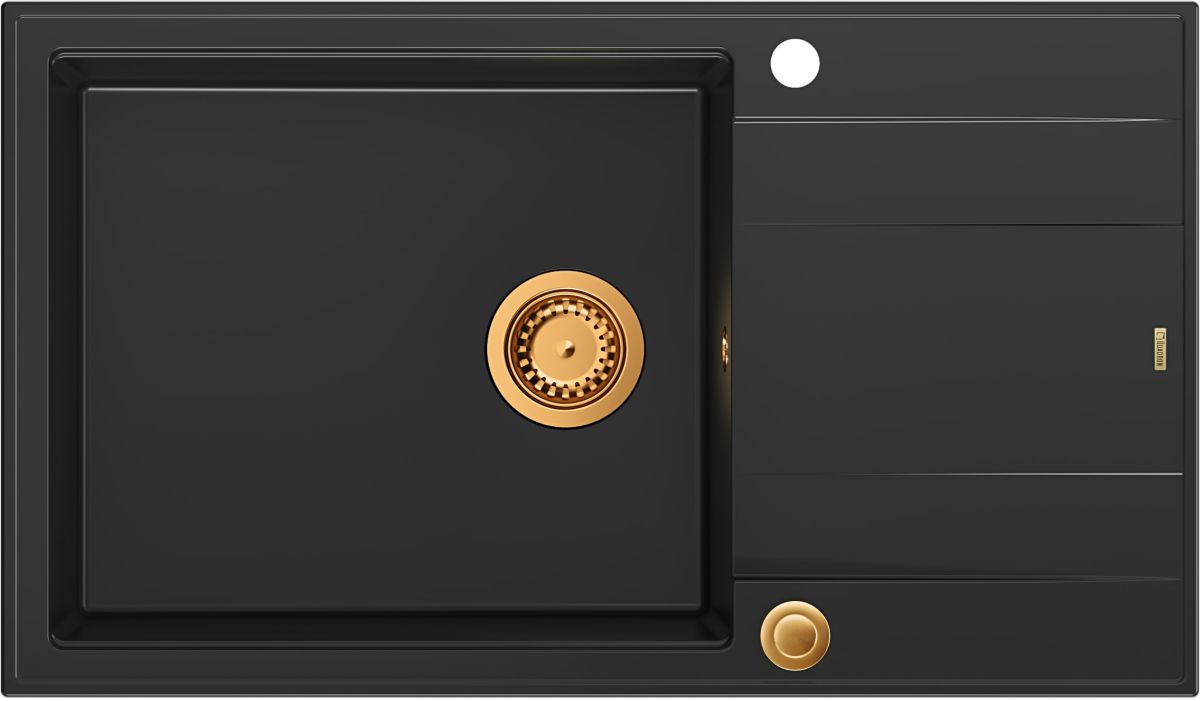 Quadron Evan graniteq mosogató 86x50 cm fekete HCQE58650U7_PVDC1_P2O