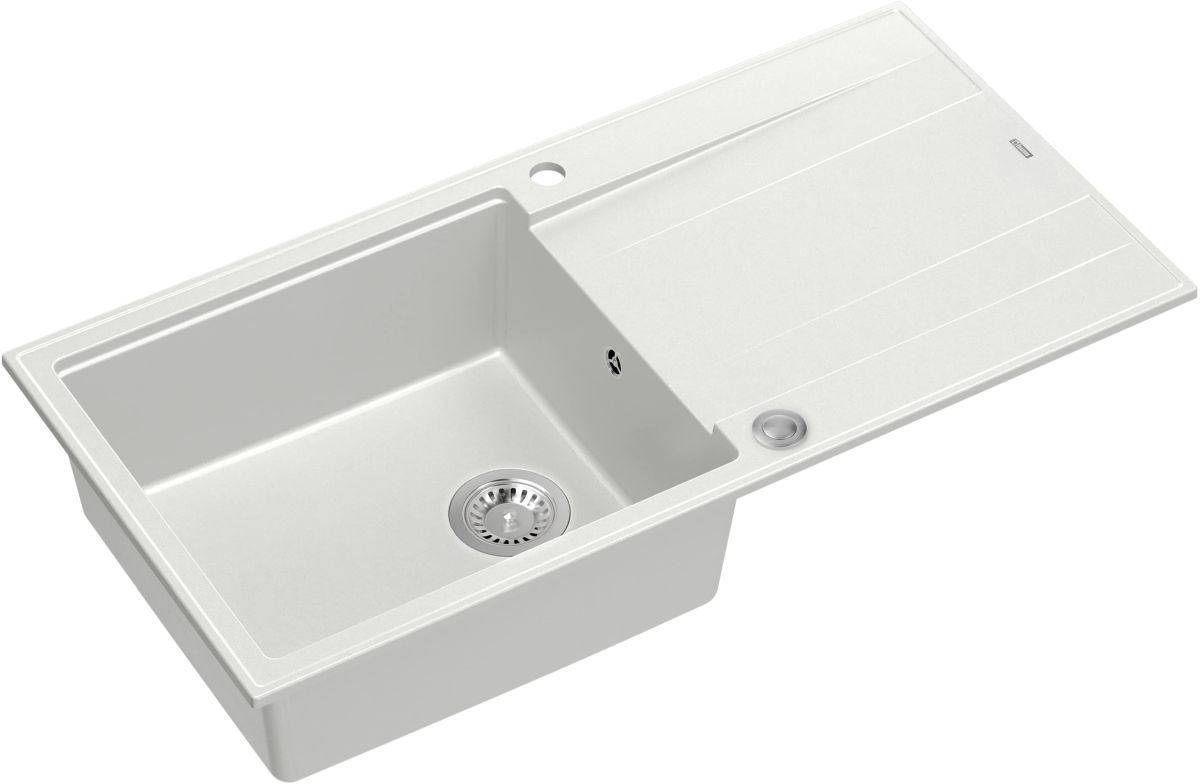 Quadron Evan graniteq mosogató 100x50 cm fehér HCQE10050U1_BS_P2O